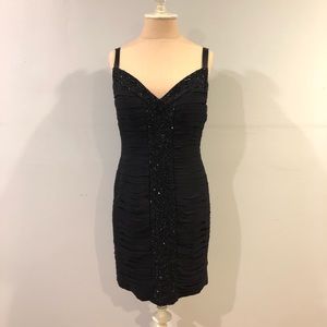 Basix II Black Sequin Party Cocktail Dress